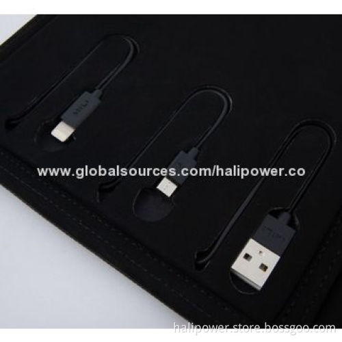 MFI Backup Battery with Notebook and iPhone 5 Cable, 1 Year Warranty
